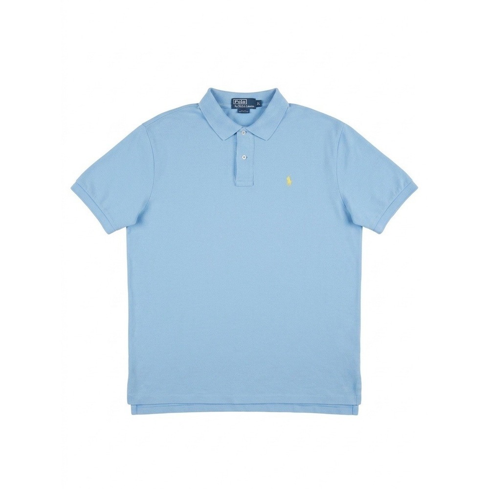 Polo Ralph Lauren Men's Light Blue Polo Shirt XL 100% Cotton Short Sleeve